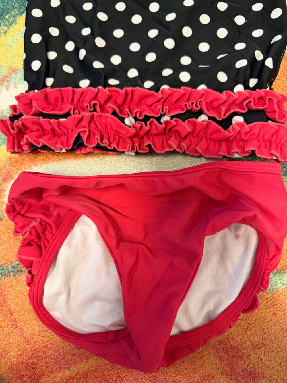 Ruffle Butts Hot Pink Ruffle Swim Bottom - Picture 2 of 5